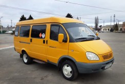 Gazel minibus 9 seats to transport the tourists Hiking in the mountains of Adygea, Karachay-Cherkessia, Krasnodar Krai, North Caucasus, Russia