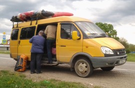 Автобус Газель для трансфера, заброски на реку Белая в процессе сплавов, водных походов